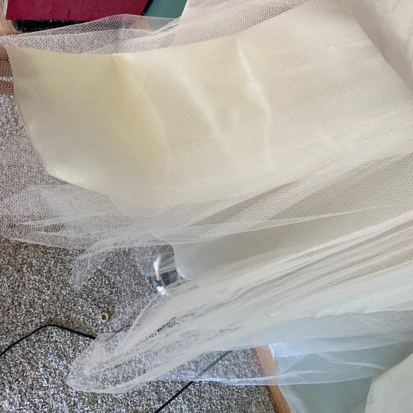 Vintage Party Dress 1950's White Communion Flower Girl Blue Floral Cottage Core - Picture 8 of 15